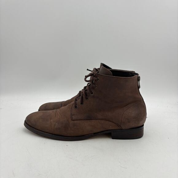 All Saints Brown Leather Lace-Up Boots main image 10